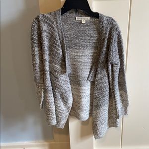 grey cardigan sweater